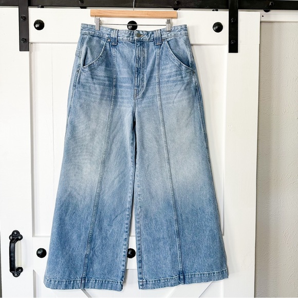 KHAITE Jackie Jeans Wide Leg Bryce Blue Size 32 - Picture 4 of 11